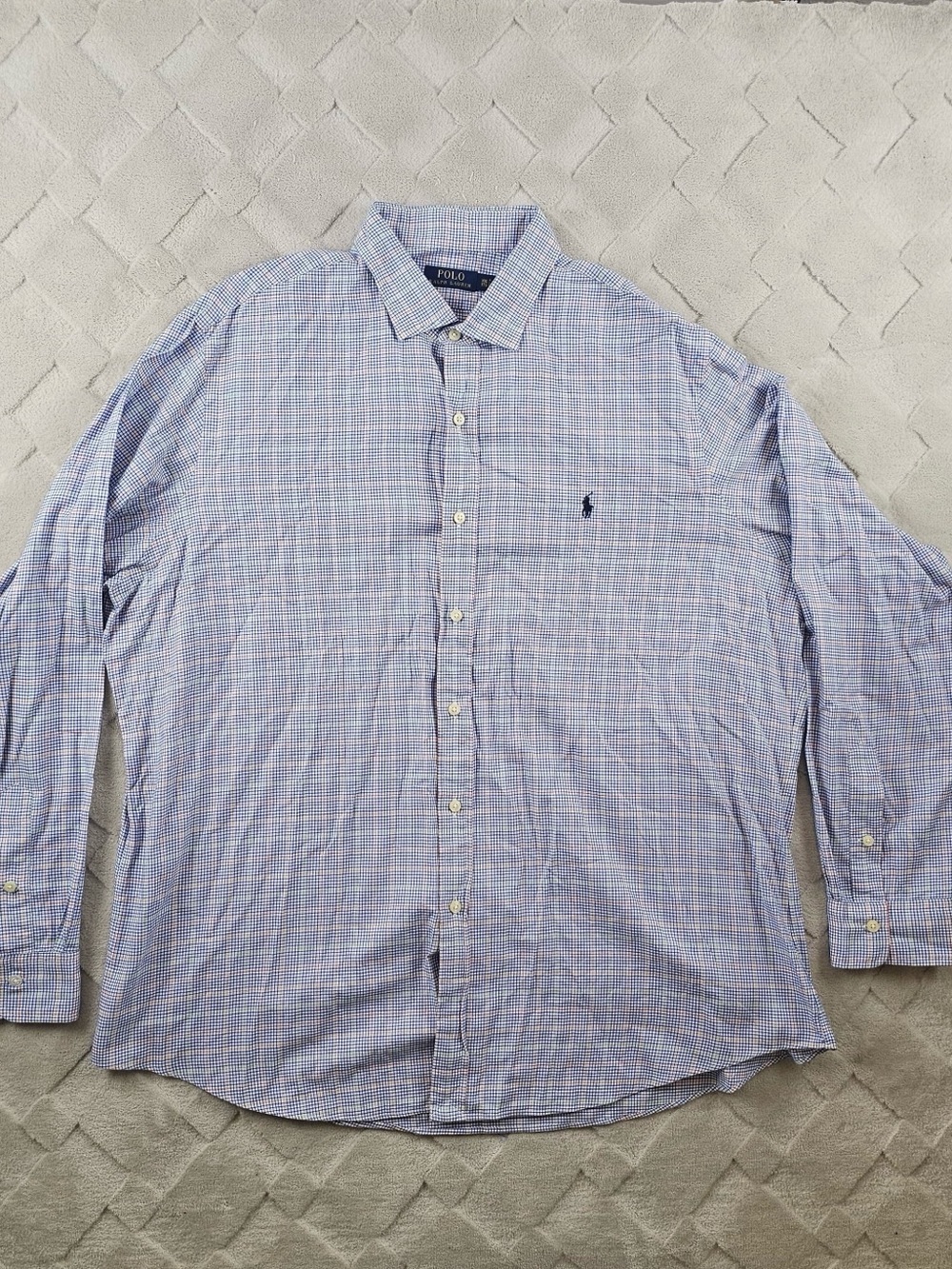 Polo Ralph Lauren Oxford Button-Up Shirt Mens 2XL Plaid Multi Color Preppy